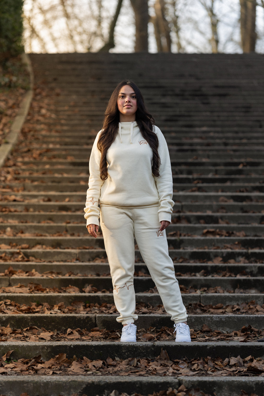 Women tracksuit beige