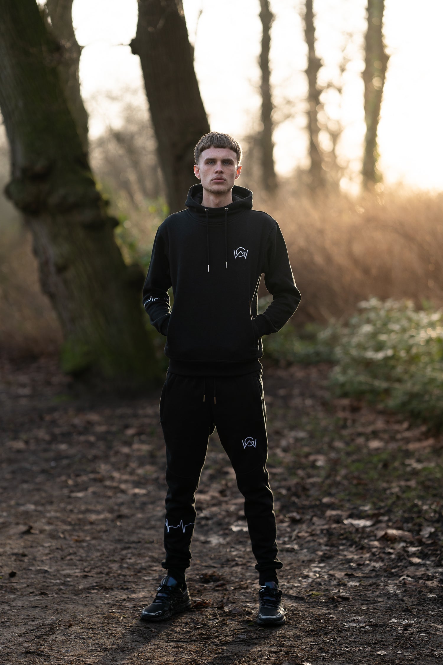 men tracksuit black (zwart)